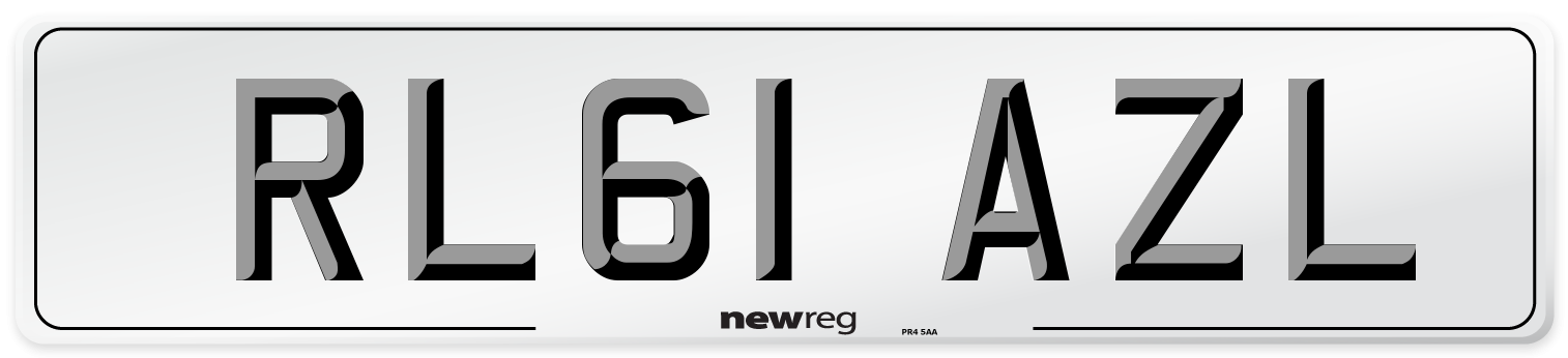 RL61 AZL Number Plate from New Reg